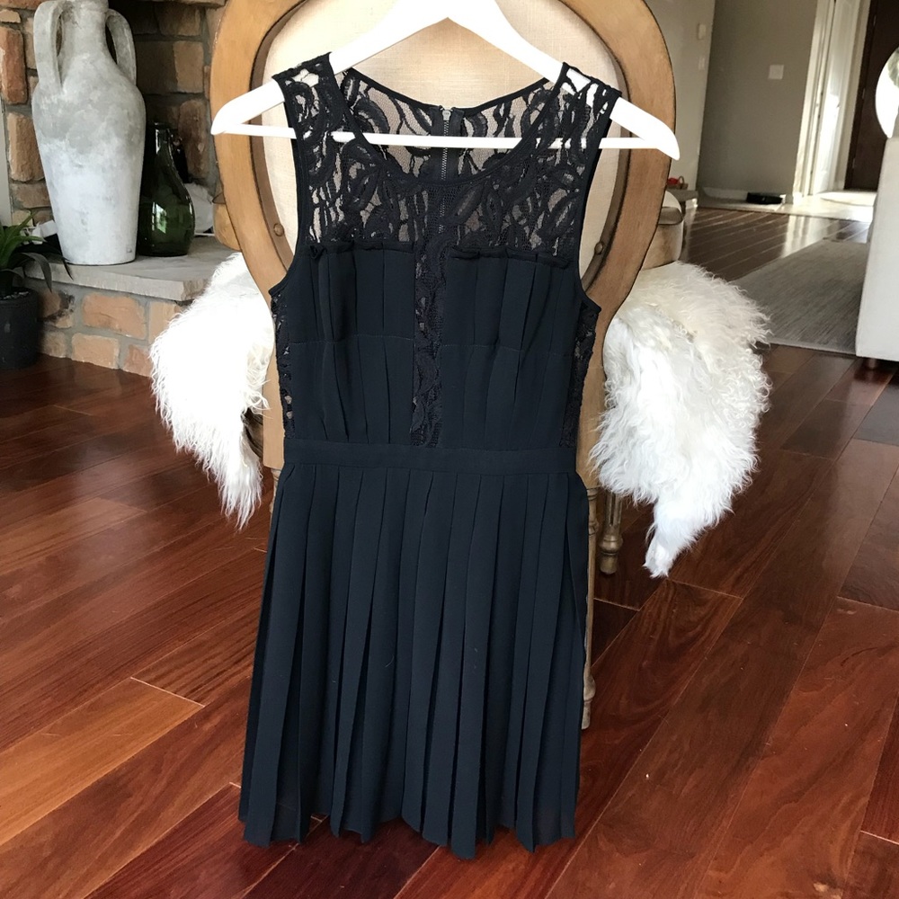 BCBG Black lace mini dress